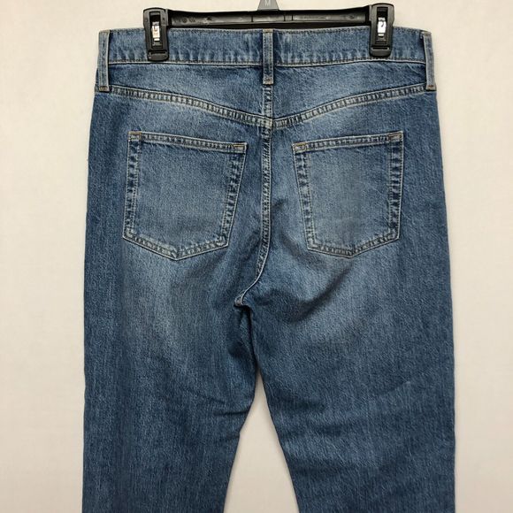 Gap Denim Women Sky High Straight Jeans Size 10 / 30R Cotton Blend Blue M109 -4 - Picture 12 of 13